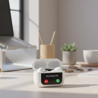 A9 Pro Bluetooth Earbuds – Dark Noise Killer 🔥 | ANC+ENC | Power Display Case | iPhone & Android Compatible